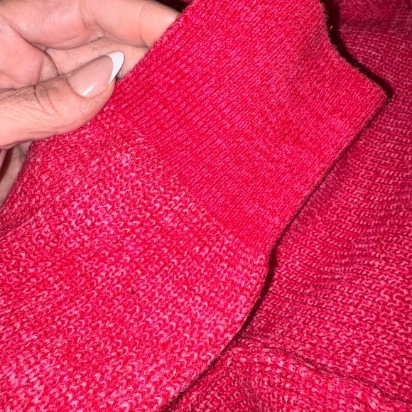 Free People Vibrant Alana pullover Red /pink Crew Neck Sweater like new - Picture 8 of 9